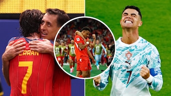 Expresiones de jugadores de fútbol de España, Portugal y Suiza - VisualesIA ScribNews