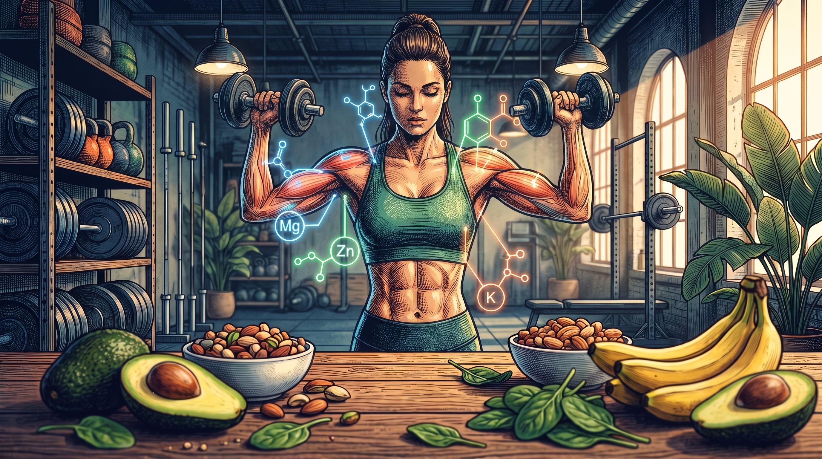 Ganar masa muscular no depende solo de proteínas, ejercicios y suplementos, porque la alimentación también incluye minerales clave para el trabajo muscular (Imagen Ilustrativa Infobae)