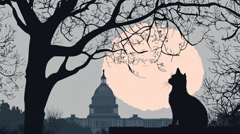 Un enigmático gato camina por