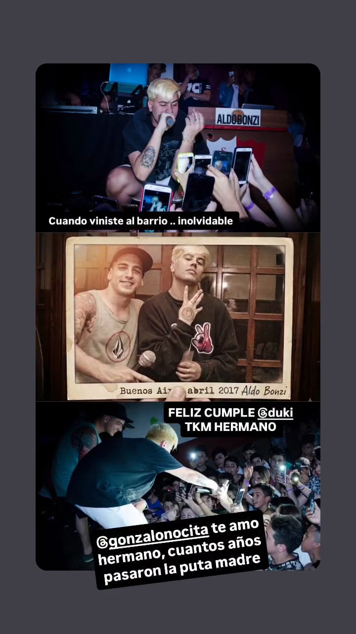 El cantante Duki conmemora su trigésimo cumpleaños a través de un montaje fotográfico que ilustra el apoyo de sus fans