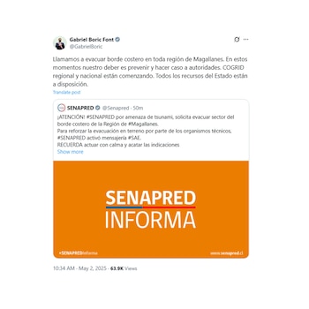 El mensaje de Gabriel Boric