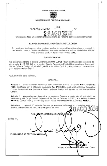 Decreto 1331 de 2026 - crédito Dapre