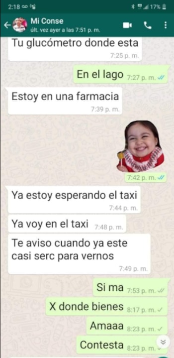 Los últimos mensajes de Kelly