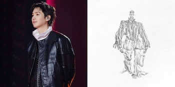 El estilo de Suga combina placas estructuradas y una silueta elegante para expresar intensidad artística y resiliencia emocional - (Cortesía de Songzio)