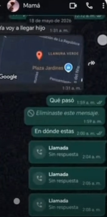 Liliana envió su última ubicación a la 1:31 de la mañana del 18 de mayo, estaba a menos de un kilómetro de su casa. Ya no respondió mensajes ni llamadas. (Imagen: N+)