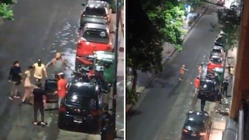 Otra pelea callejera: un grupo