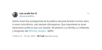 El mensaje de Luis Lacalle