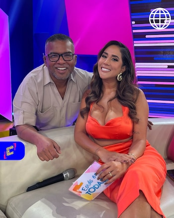 Melissa Paredes apareció como conductora