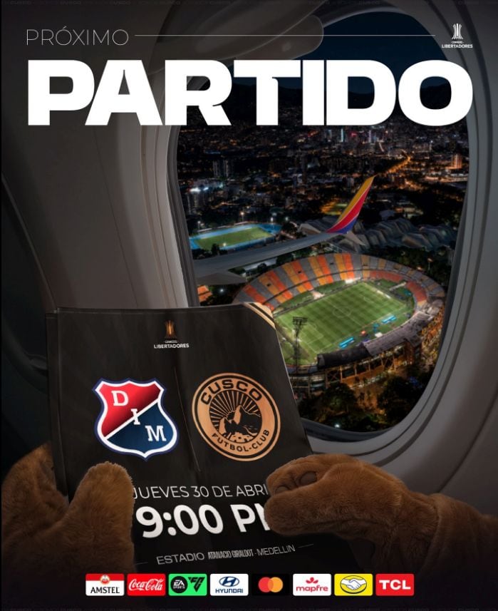 Cusco FC y Deportivo Independiente Medellín llegan al duelo con la urgencia de sumar, en un partido que puede redefinir su continuidad en la fase de grupos. (Facebook / Cusco FC)