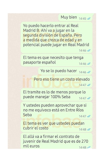 Los chats de Sebastián Infanzón