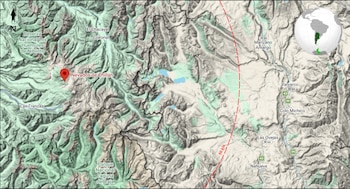 Ubicación del Complejo Volcánico Nevados de Chillán