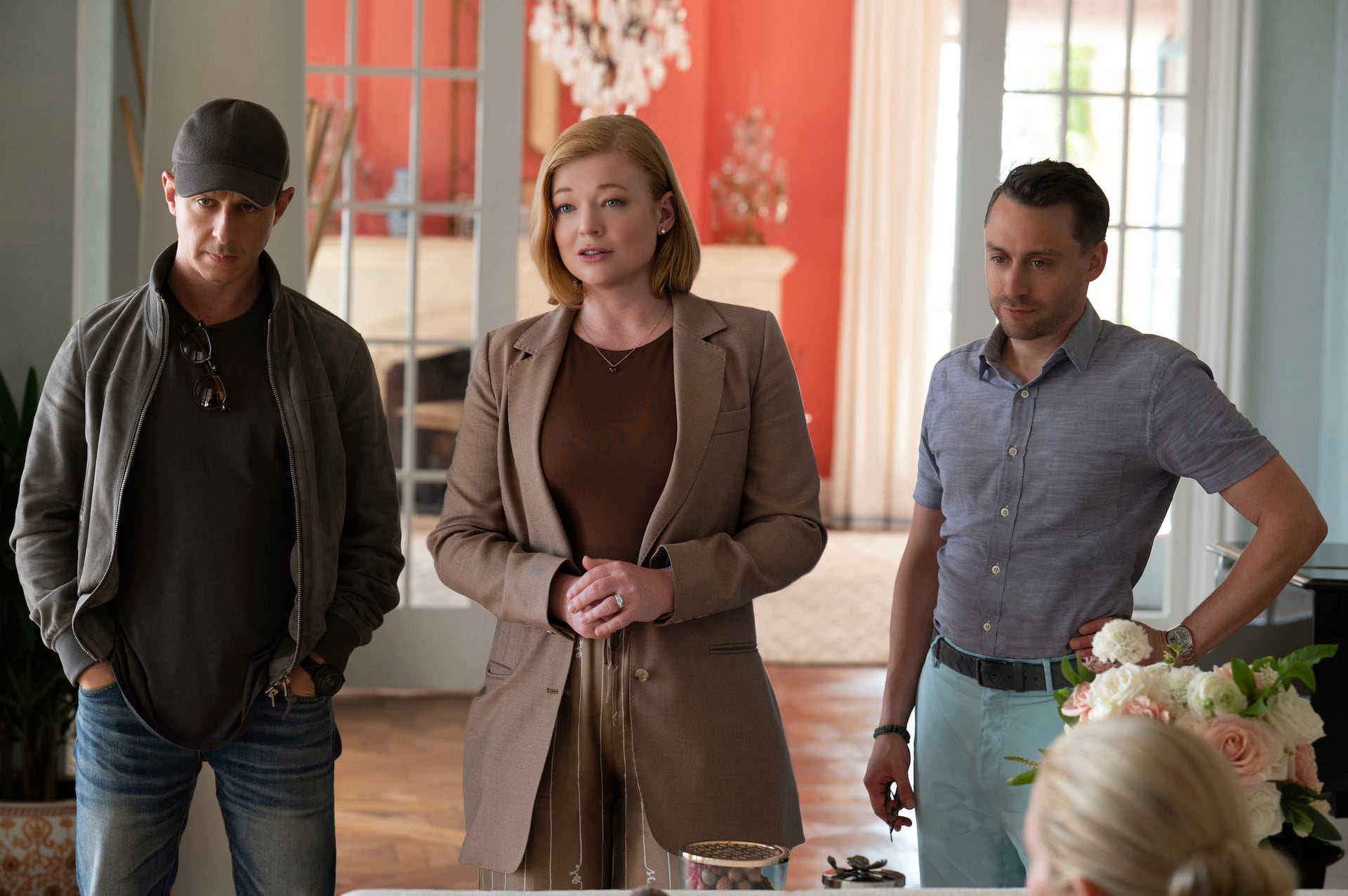 Jeremy Strong Sarah Snook y Kieran Culkin en una escena de la temporada final de 'Succession', votada en cuarto lugar en la encuesta del New York Times (Foto: HBO vía AP)