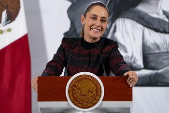 La presidenta Claudia Sheinbaum durante