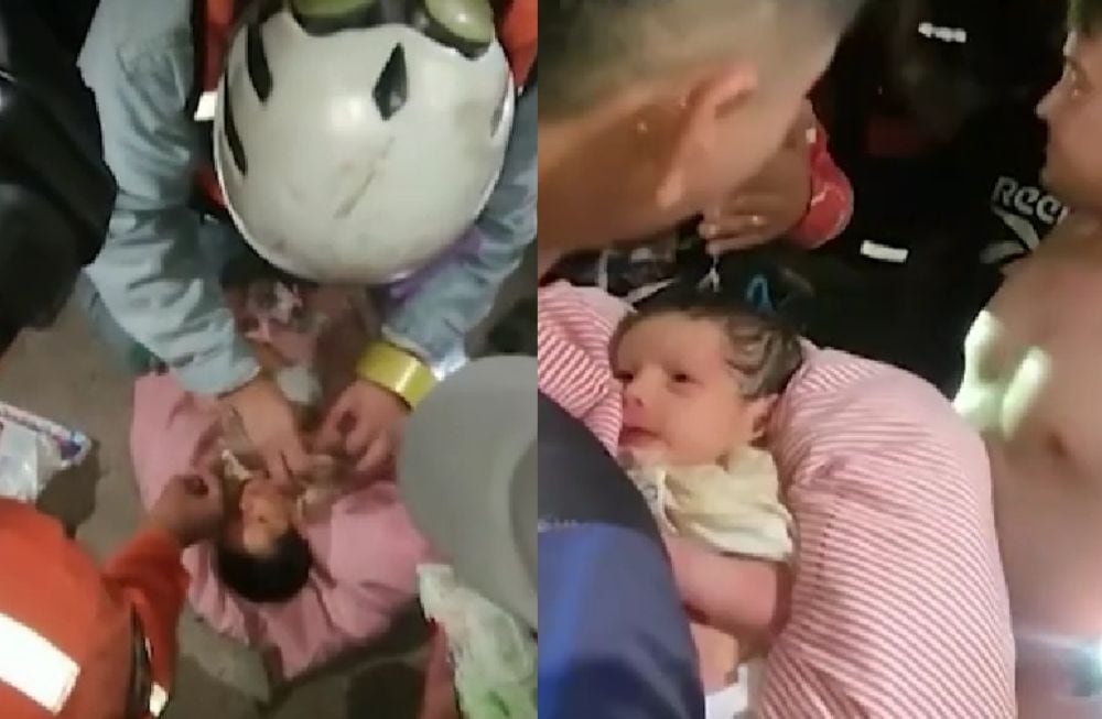 Un bebé de 18 días sobrevivió más de 30 horas bajo los escombros tras el terremoto en La Guaira, Venezuela