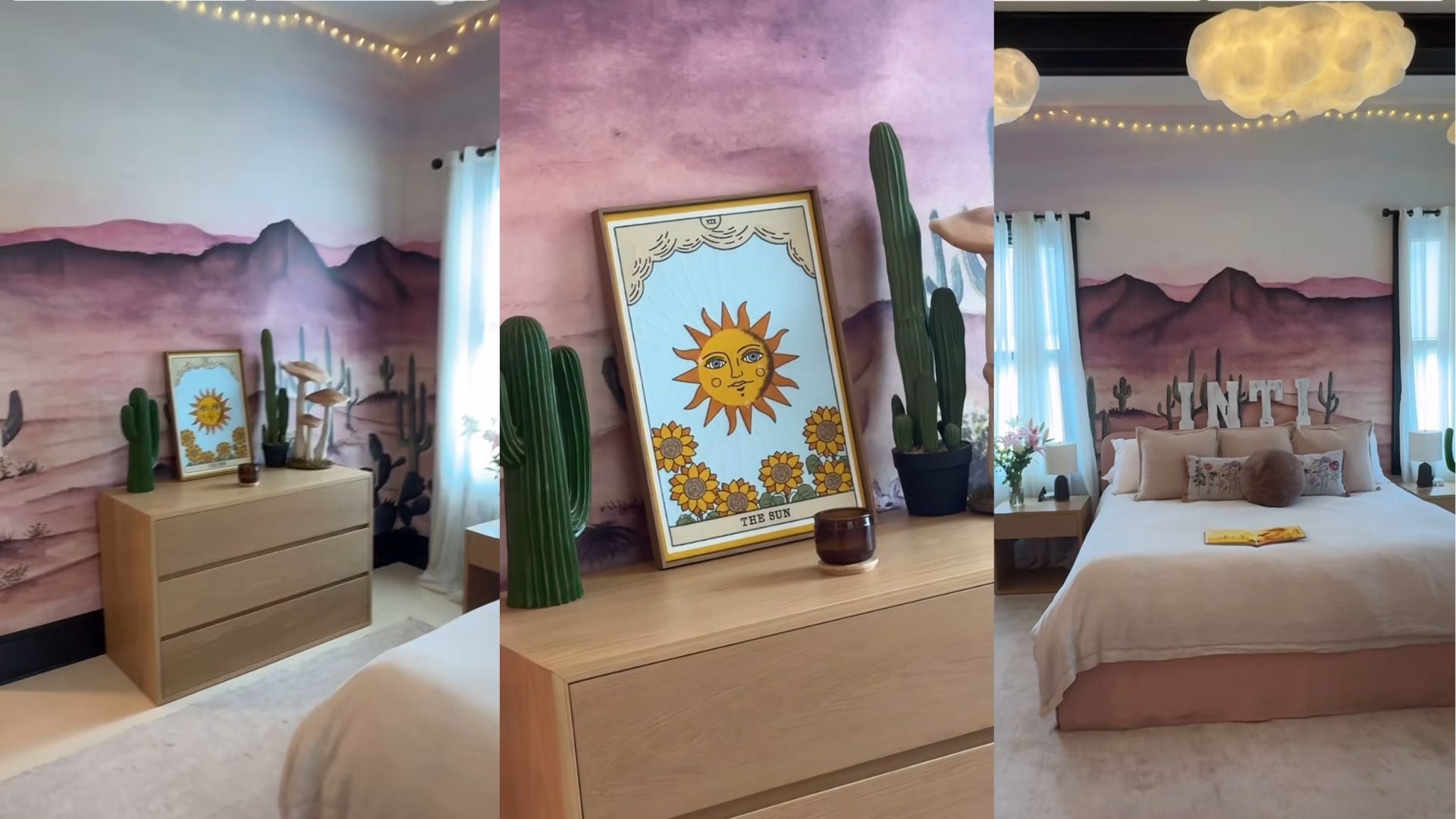 Una publicación de Kunno realizada en junio de 2025 lo ubica dentro de esa habitación, con el inconfundible mural desértico de fondo. (Captura de pantalla @papikunno / @nodal)
