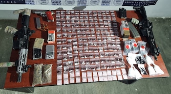 Objetos asegurados al "Macanannu".
Foto: Especial