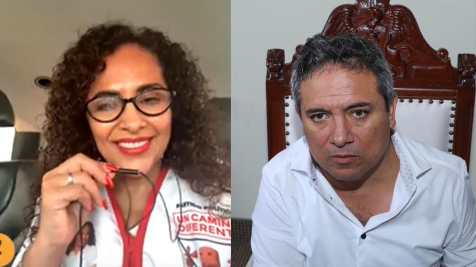 Candidata de Un Camino Diferente aseguraba que, de llegar al poder, se lo entregará a su hermano. | Fotocomposición: Infobae