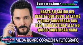 Ángel Fernández revela cómo terminó su relación con Yiddá Eslava: “Le metí las ganas para que durara”. Captura: Magaly TV La Firme.