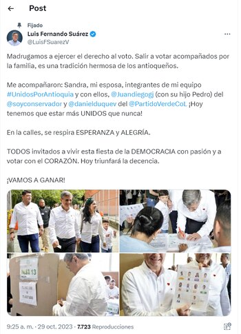 Luis Fernando Suárez votó en