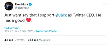 El tuit de Elon Musk