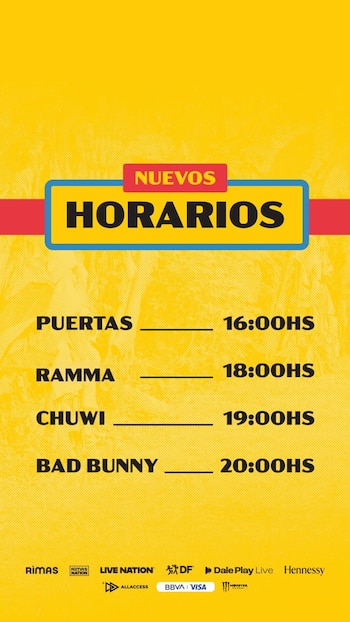 Nuevos horarios para Bad Bunny