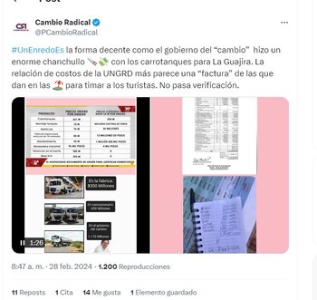 Cambio Radical habla de los