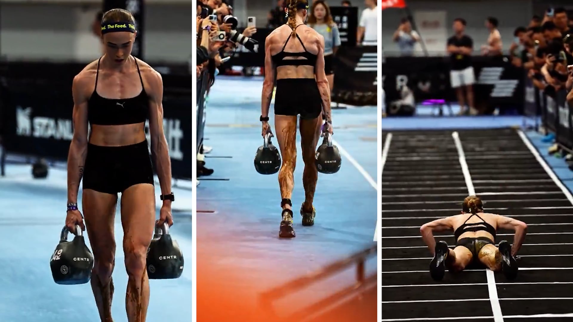 La atleta siguió compitiendo pese al problema físico que presentó