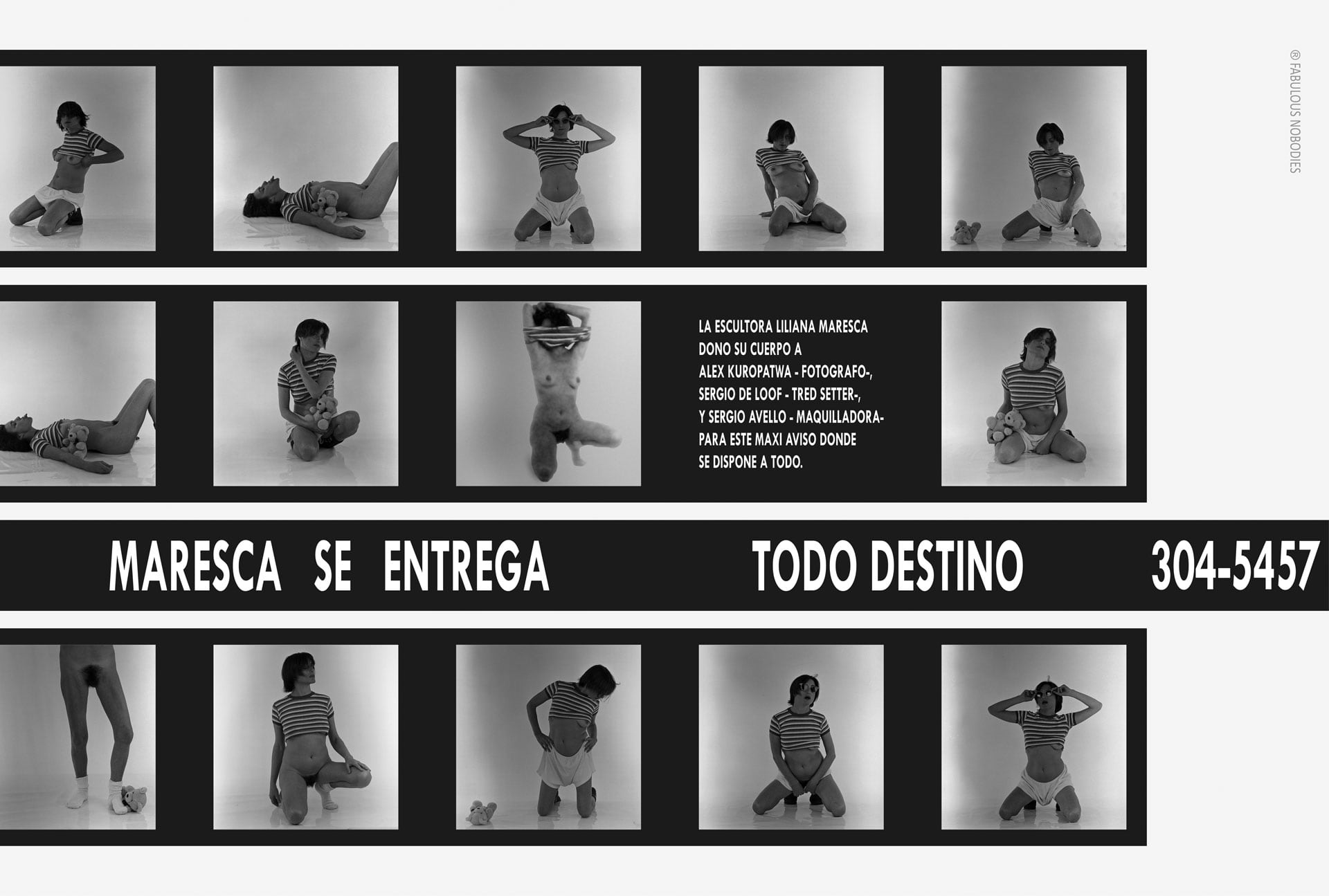 “Maresca se entrega. Todo destino” salió en la revista 'El Libertino' en 1993