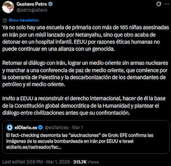 Gustavo Petro instó a Estados