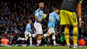 Sergio Aguero marcó un tanto