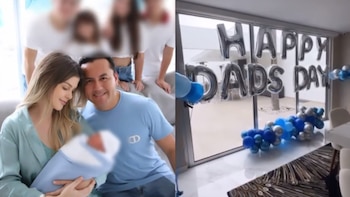 La emotiva sorpresa de Brunella Horna a Richard Acuña en el 'Día del Padre'.