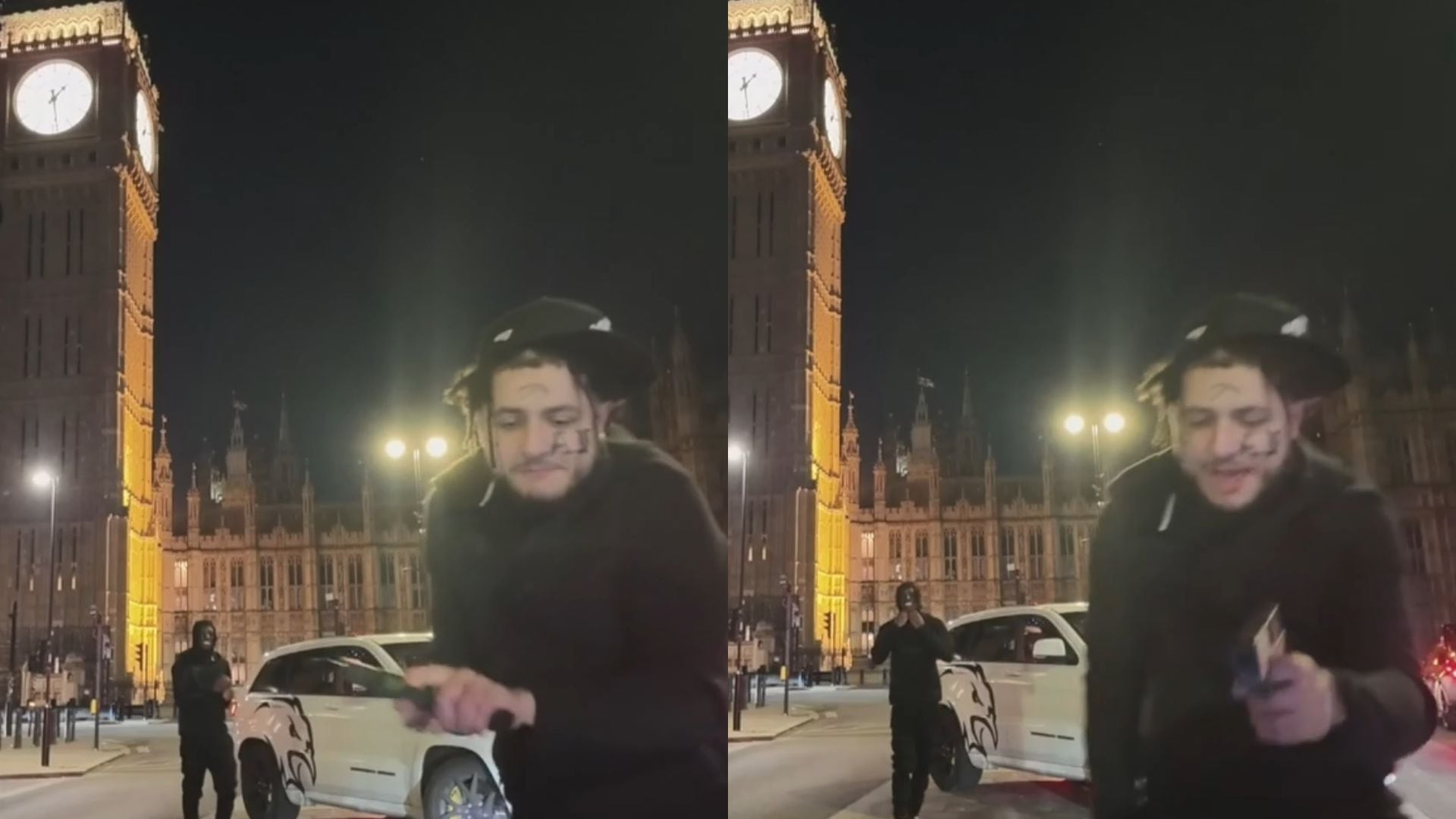 El streamer Krimoe Klips fue arrestado en Londres tras exhibir y simular disparos con una pistola de juguete cerca del Parlamento británico (Captura de video / Youtube: Krimoe Klips)