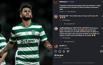 Carolina Rubio también reaccionó contra la publicación difundida por la cuenta O Futebol-crédito Instagram