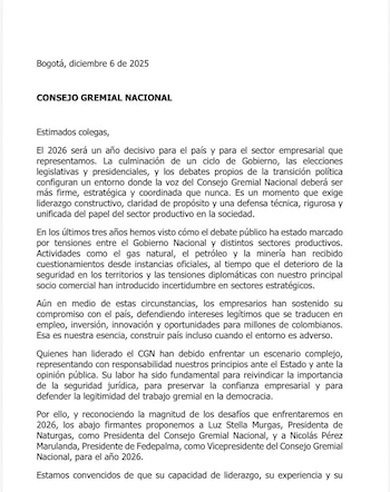 El sector empresarial sostuvo que