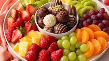 Postre de bombones y fruta: receta dulce, colorida y perfecta para compartir