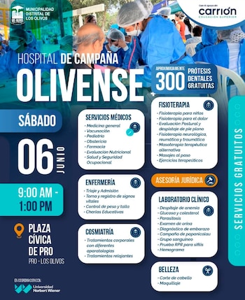 La campaña comenzará a partir de las 9 horas - Créditos: Municipalidad de Los Olivos.