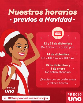 Horario de atención de Hiperbodega