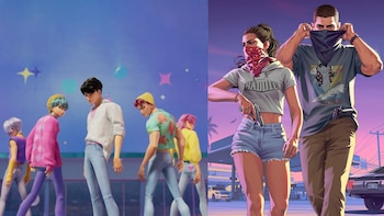 Así se verían los Saja Boys de Las Guerreras K-pop como personajes de GTA VI