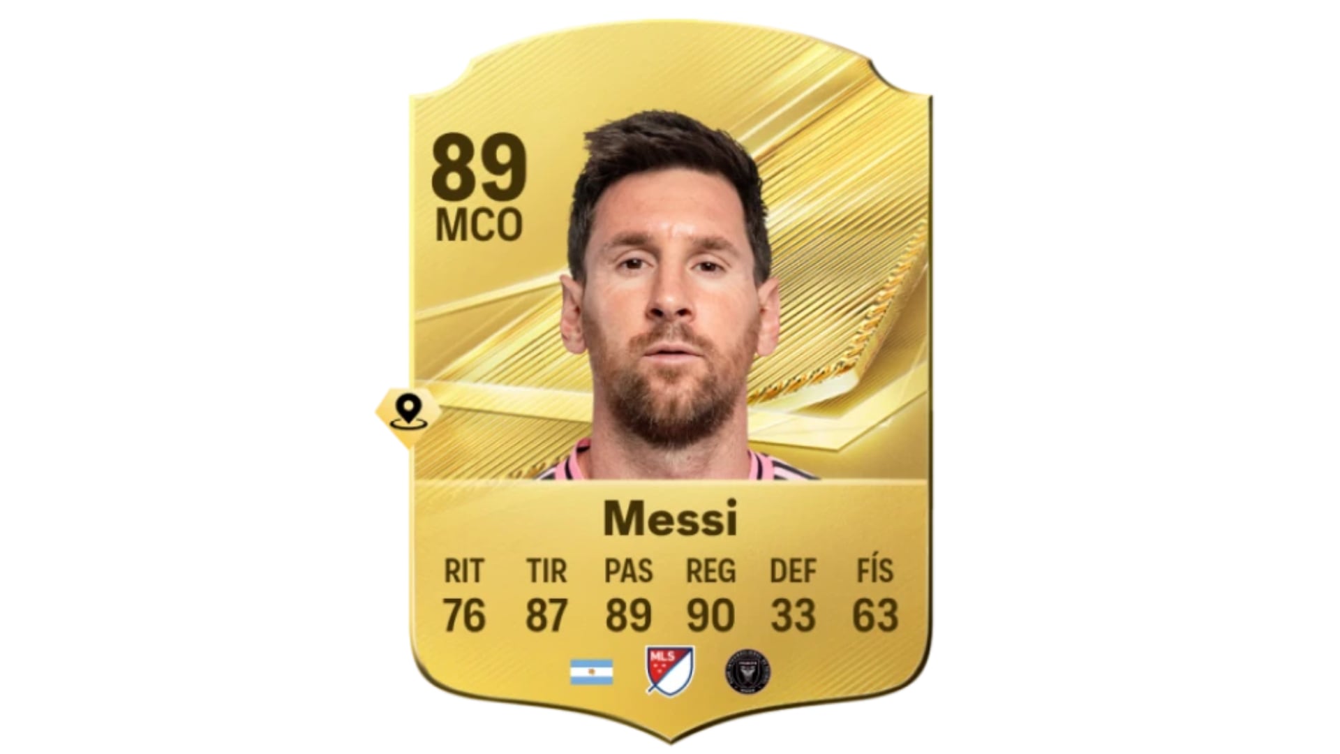 Lionel Messi obtuvo una valoración general de 89 en EA Sports FC 27, con 90 puntos en regates y 89 en pases. (EA Sports)