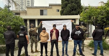 Momento de su captura en Zapopan.
Foto: Gabinete de Seguridad