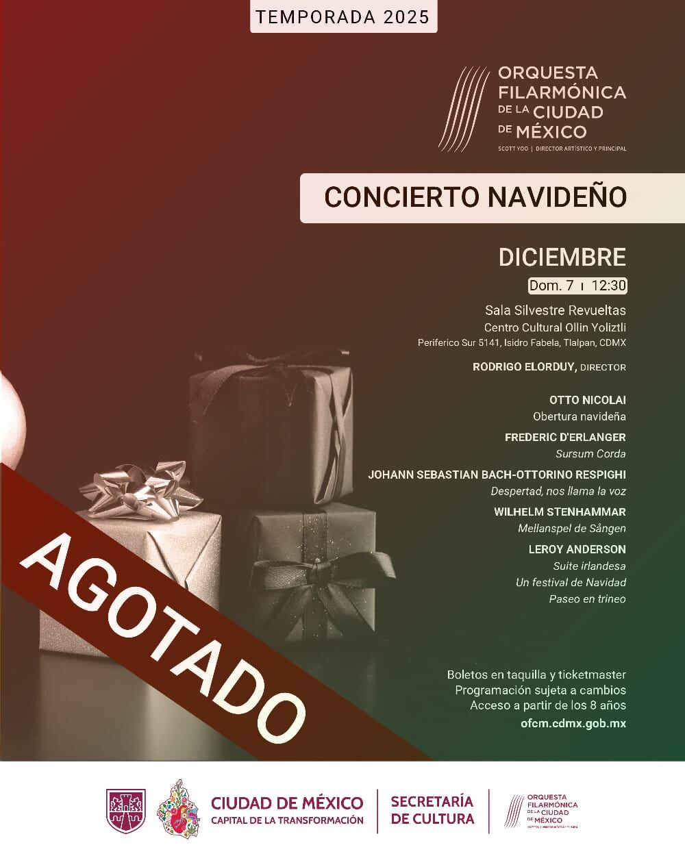 Cartel Orquesta Filarmónica CDMX. Foto: (Jefatura de Gobierno CDMX)