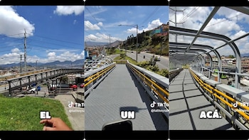 Según el relato, este puente es muy largo y presenta dificultades para los adultos mayores - crédito lalitoysamu / TikTok
