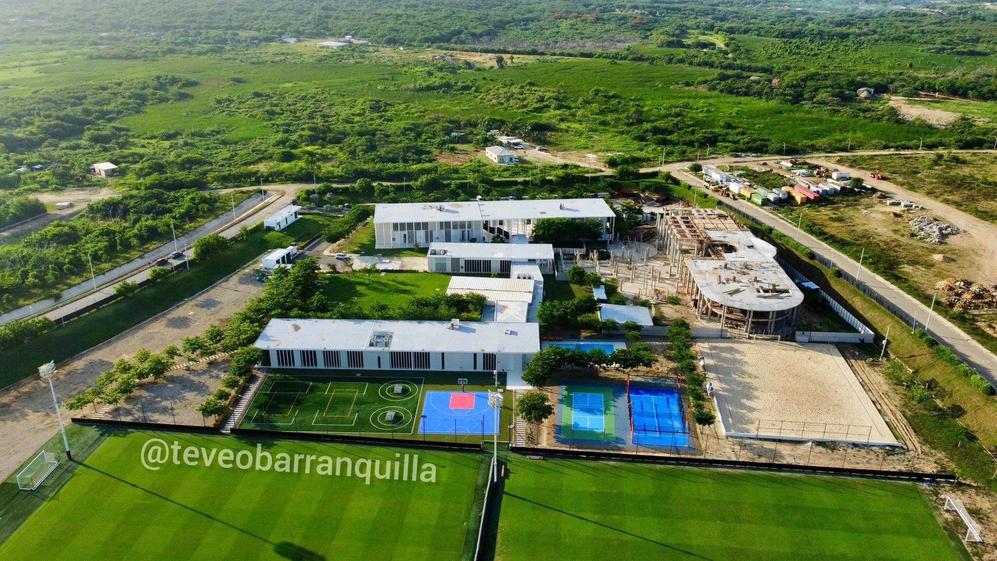 Sede deportiva de la Federación Colombiana de Fútbol, en donde se construye el hotel - crédito @teveobarranquilla