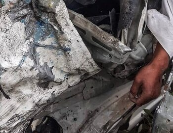 A la zona del accidente