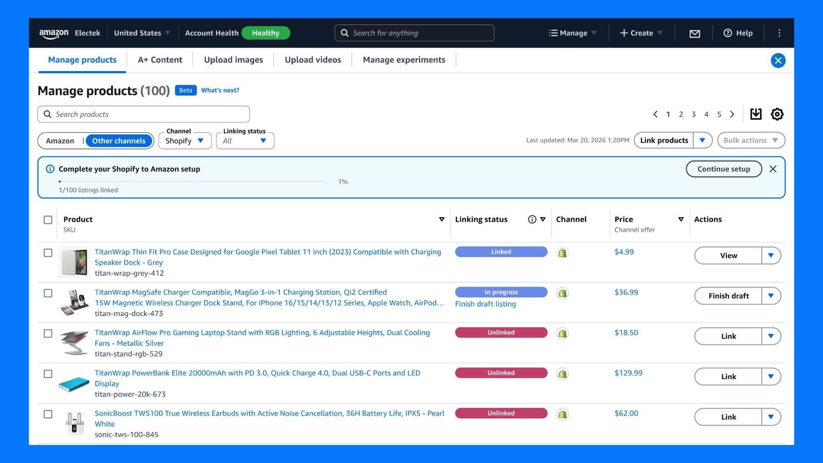 La herramienta permitirá enlazar cuentas externas, incorporar productos y revisar pedidos, ventas y envíos en un mismo espacio. (Amazon)