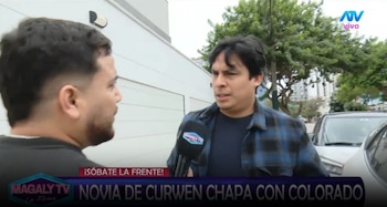 Curwen confirma que sigue con Carla Campos tras ampay: “Es mi vida, mi amor, mi tesoro”. Captura: Magaly TV La Firme.