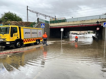 El temporal por la DANA deja varias inundaciones en Ávila. EFE