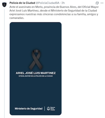 Posteo de La Policía de la Ciudad en X