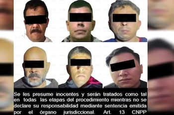 Seis procesados tras el primer operativo contra la organización criminal de "Don Checo". Crédito: FGR