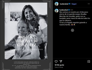Rosalba Merchán de González murió